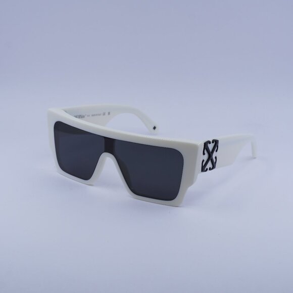 Off-White OERI14F MARION 0107 Sunglasses White Shield Frame, Dark Grey Lenses - Picture 1 of 9